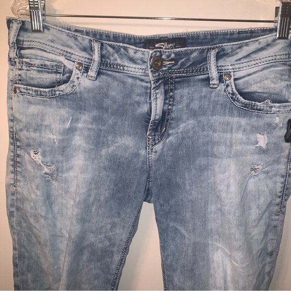 Silver Berkley Capri Jeans Blue 32 - Picture 7 of 8